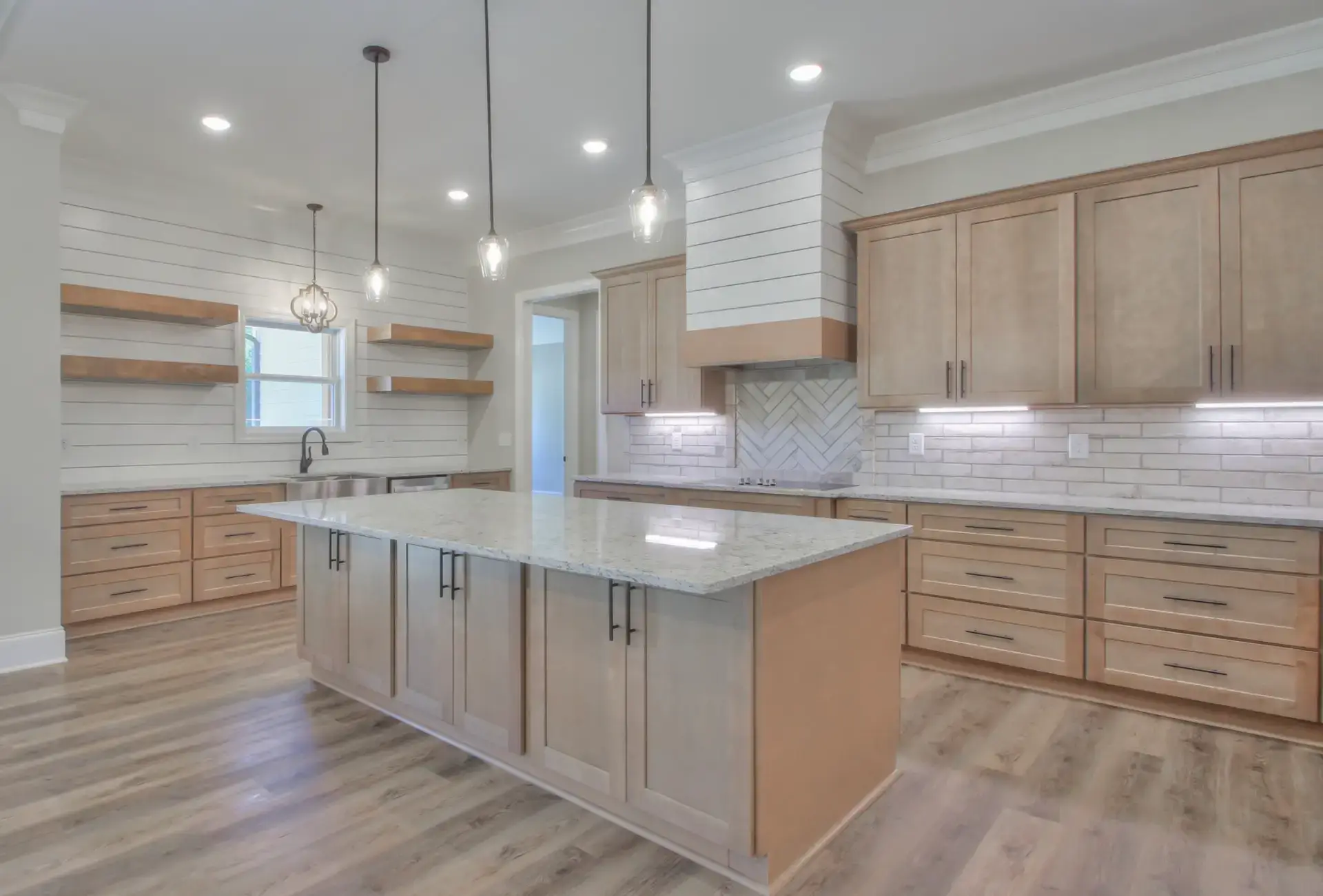 Honey Wheat kitchen cabinets in Johnston County, NC home